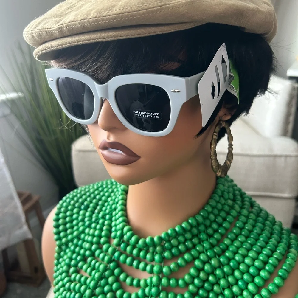 ✨NEW Stylish Black and Snow ❄️ White Gray Sunglasses